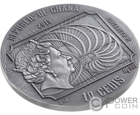 Монета «Леонардо да Винчи» («LEONARDO DA VINCI») Гана 2019