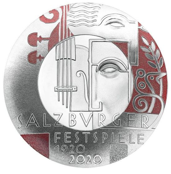 Монета «100-летие Зальцбургского фестиваля» («Centenary of the Salzburg Festival») Австрия 2020