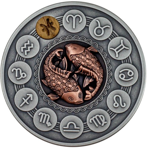 Монеты «Водолей» и «Рыбы» Ниуэ 2019