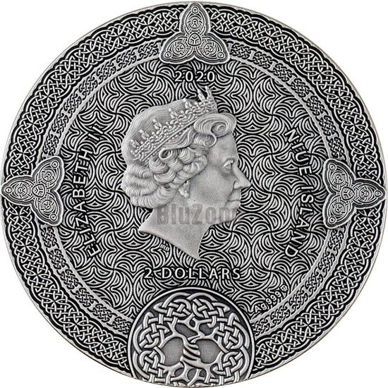 Монета «Кельтский календарь» («CELTIC CALENDAR») Ниуэ 2020