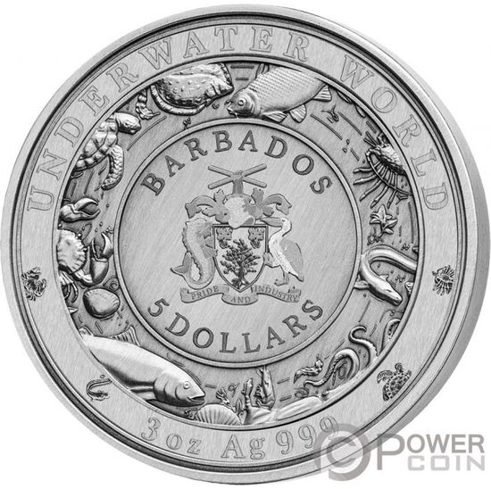 Монета «Голубой кит» Барбадос 2020