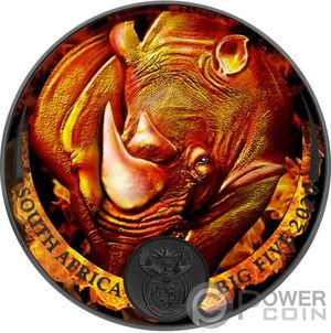 Монета «Носорог» («RHINO») Южная Африка 2020