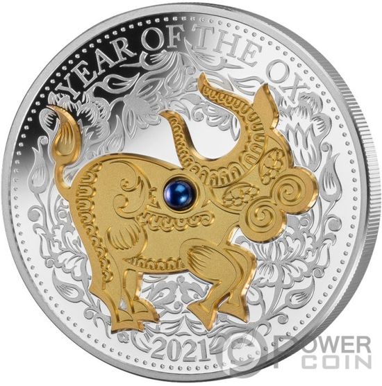 Монета «Год Быка» (“YEAR OF THE OX”) Фиджи 2021