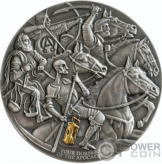 Монета  «Святой Михаил и Апокалипсис» («ST MICHAEL AND THE DRAGON») Камерун 2020