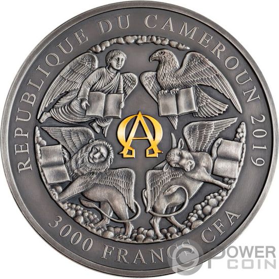 Монета  «Святой Михаил и Апокалипсис» («ST MICHAEL AND THE DRAGON») Камерун 2020
