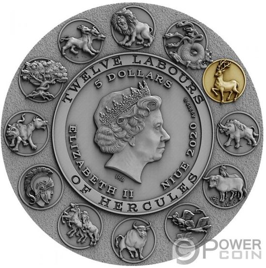 Монета «Керинейская лань» («CERYNEIAN HIND») Ниуэ 2020