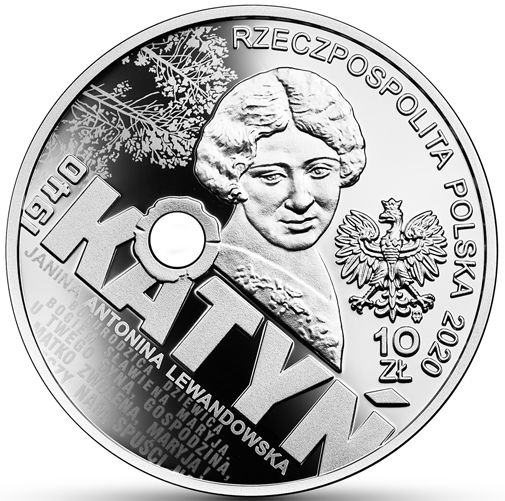Монета «Катынь-Пальмира 1940 года» Польша 2020