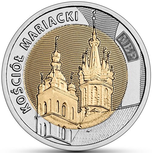 Монета «Базилика Святой Марии» Польша 2020
