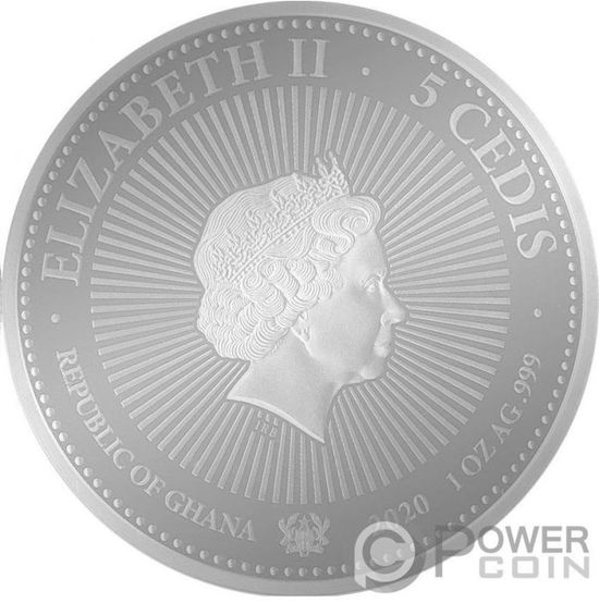 Монета «Бриллиант. Енот» («DIAMOND RACCOON») Гана 2020