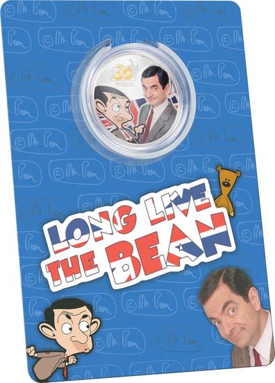 Монета «Празднование 30-летия Мистера Бин» («Mr. Bean – 30th Anniversary Celebration») Острова Кука 2020