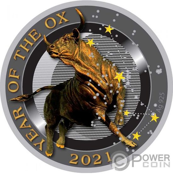 Монеты «Год быка» Ниуэ 2021