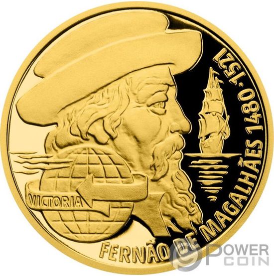 Золотая монета «Фердинанд Магеллан» («FERDINAND MAGELLAN») Ниуэ 2020