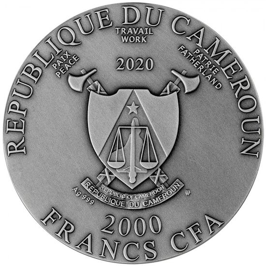 Монета «Лаокоон и его сыновья» («Laocoon Group His Sons») Камерун 2020