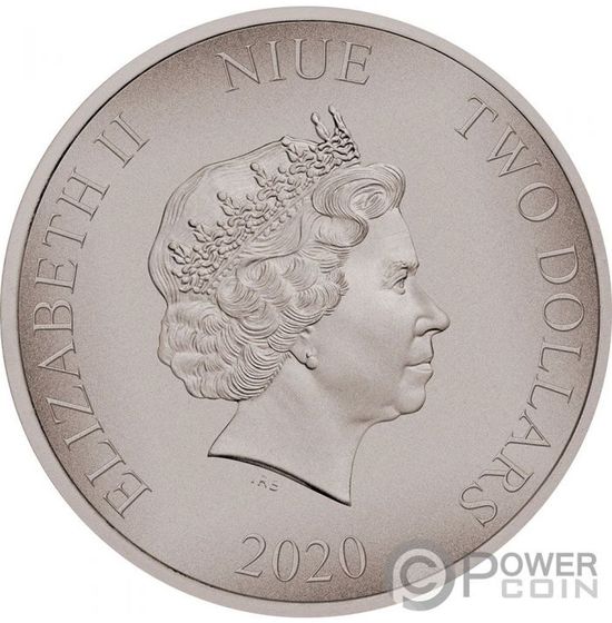 Монета «ТРИЦЕРАТОПСЫ» («TRICERATOPS») Ниуэ 2020