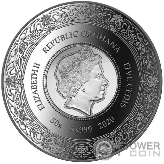 Монета «Богиня Гигиея» («HYGIEIA SALUS») Гана 2020