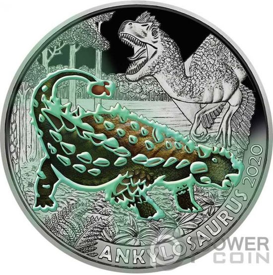 Монета «Анкилозавр» («Ankylosaurus») Австрия 2020