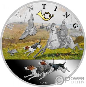 Монета «Охота» («HUNTING») Ниуэ 2020