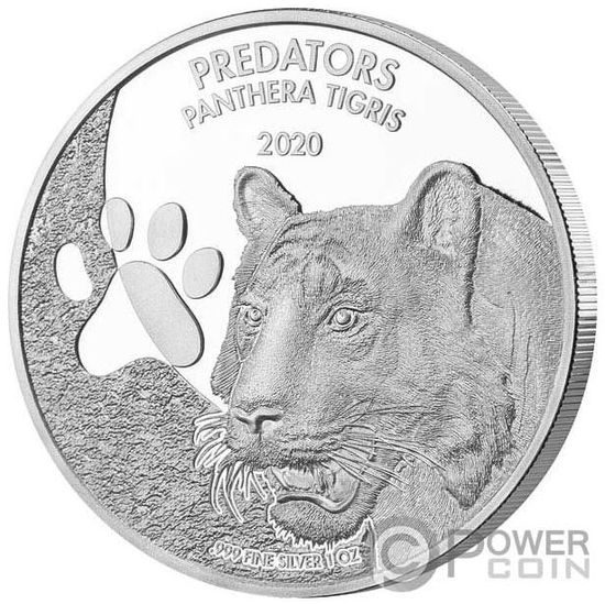 Монета «Пантера» («PANTHERA TIGRIS») Конго 2020