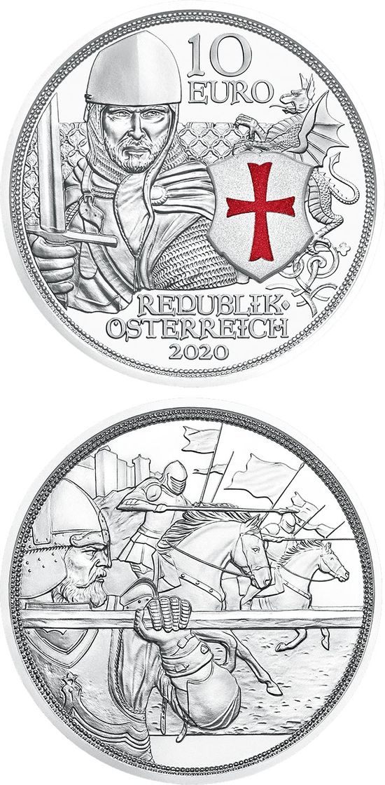 Монеты серии «С кольчугой и мечом» («Knight's Tales») Австрия 2020