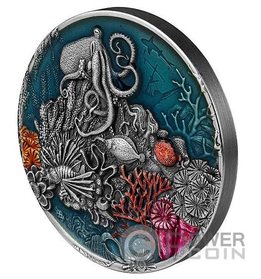 Монета «Коралловый риф» («CORAL REEF») Ниуэ 2021