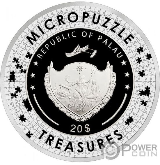 Монеты серии «Сокровища микропазлов» Палау 2021-2022