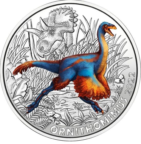 Монеты серии "Динозавры" Австрия 2022