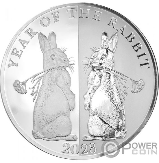 Монета "Зеркальный кролик" Токелау 2023