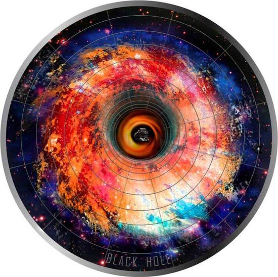Монета «Черная дыра» Ниуэ 2021