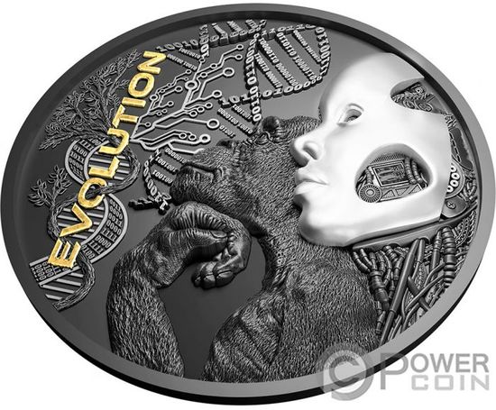 Монета "Эволюция" Ниуэ 2022
