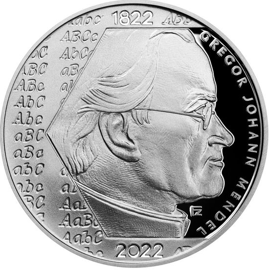 Монета «200 лет со дня рождения Грегора Менделя» Чехия 2022