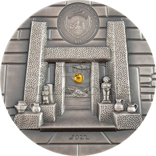 Монета «Храм Мнайдра» («MNAJDRA TEMPLE») Палау 2022