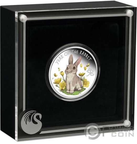 Монета "Год кролика" Тувалу 2022