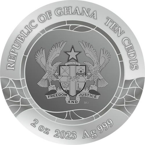 Монета «Поцелуй. Густав Климт» («The Kiss. Gustav Klimt») Гана 2023