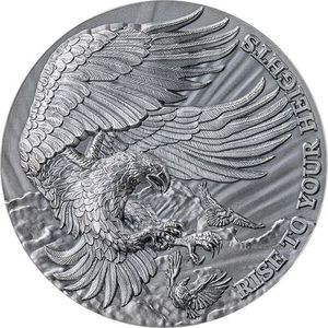 Монета «Орлы и вороны» («Eagle and Raven») Камерун 2023